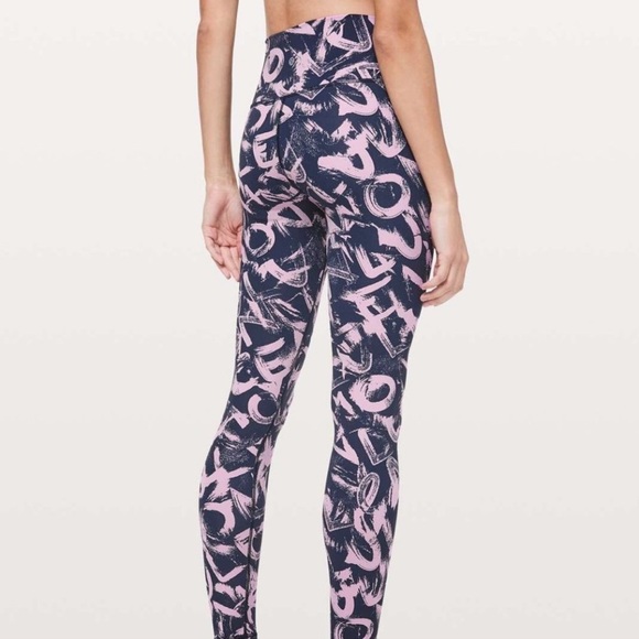 🍋 2 for! Lululemon Wunder Under High Rise Tight Luxtreme Tank Top pop graffiti - Picture 3 of 8